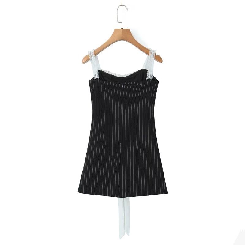 Womens  Dresses | Pinstripe Bra Detail Mini Dress Clothing Dresses