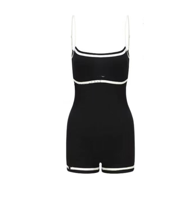 Womens  Jumpsuits & Rompers | Zetta Contrast Romper Clothing Jumpsuits & Rompers