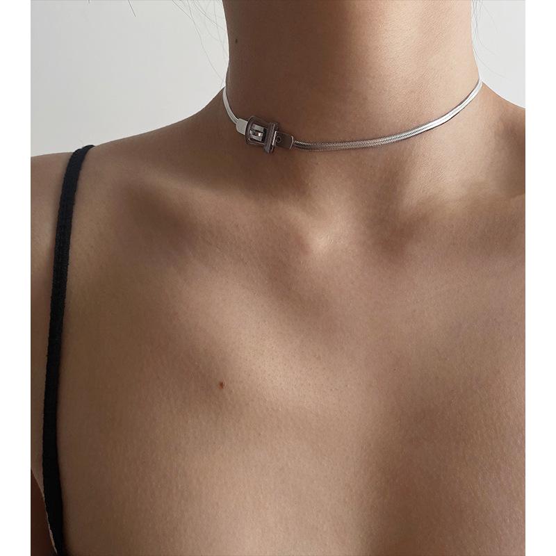 Womens  Necklaces | Buckle Belt Choker Accessories Necklaces