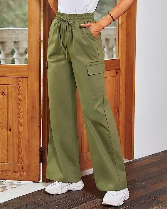 Womens  Pants | Bristol Linen Look Cargo Pants Clothing NAVY