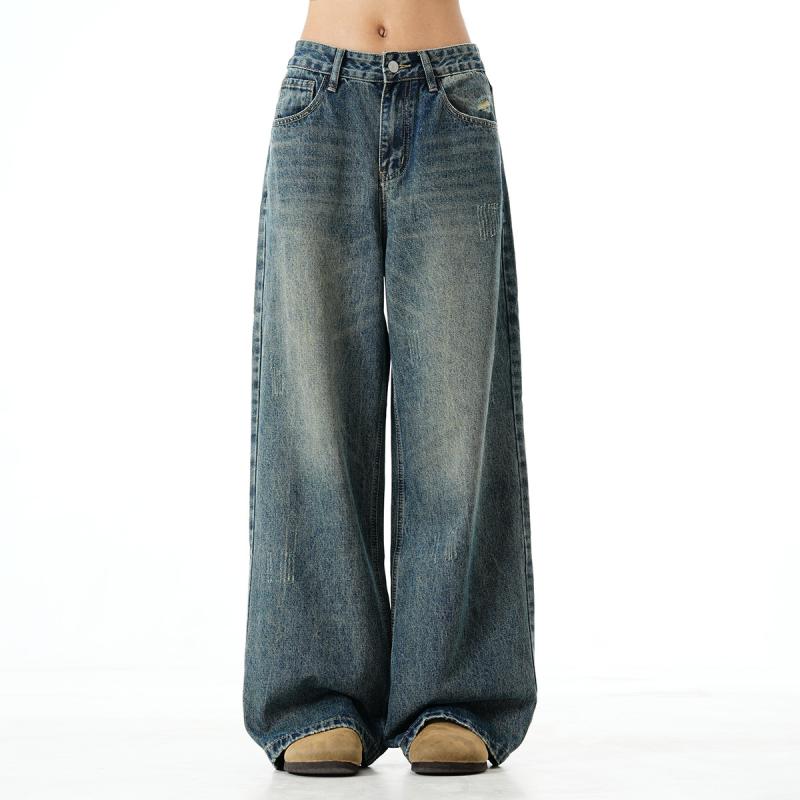 Womens  Pants | Doll House Low Rise Washed Jeans Clothing BLUE WASHED