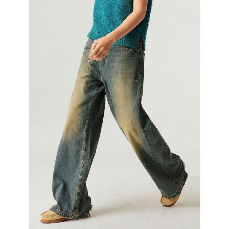 Womens  Pants | Muddy Washed Low Rise Jeans Clothing BLUE WASHED