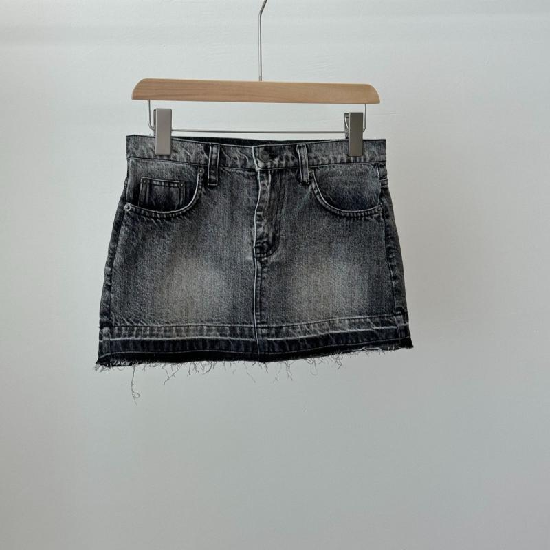 Womens  Skirts | Contrast Felicity Lawson Washed Denim Mini Skirt Clothing DARK BLUE