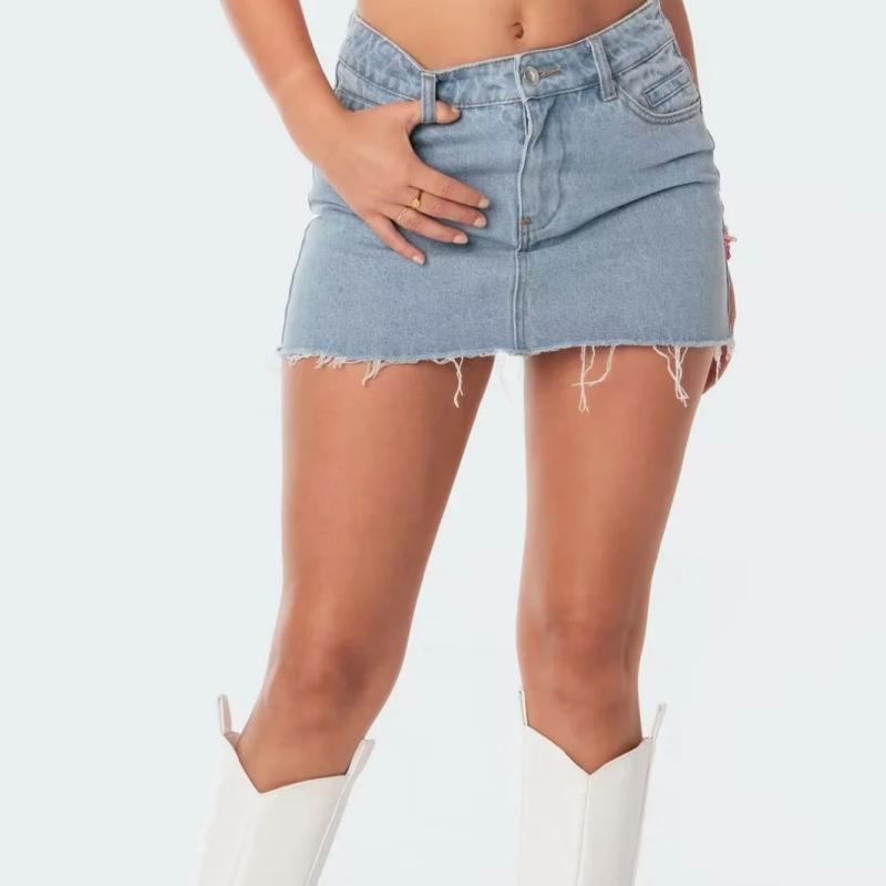 Womens  Skirts | Jessie Denim Mini Skirt Clothing LIGHT BLUE