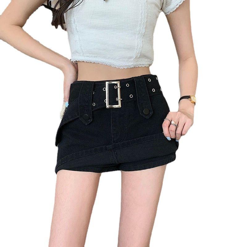 Womens  Skirts | Roux Belted Mini Skirt Clothing BLACK