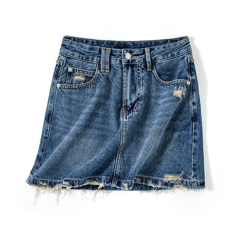 Womens  Skirts | Tomi Distressed Denim Mini Skirt Clothing BLUE WASHED