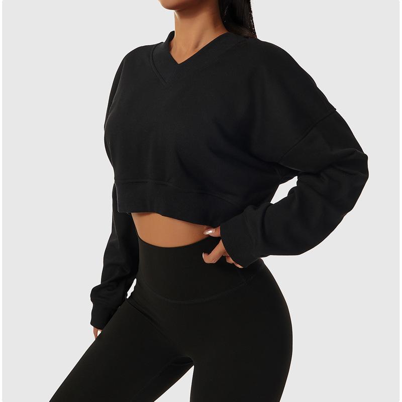 Womens  Sweaters & Knitwear | Lainey V Neck Knit Crop Top Clothing BLACK