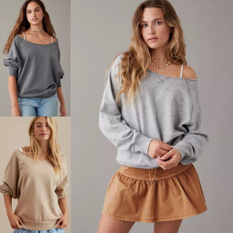 Womens  Sweaters & Knitwear | Off Shoulder Oversized Sweater Clothing LIGHT PINK