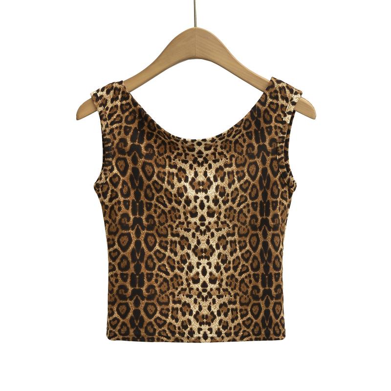 Womens  Tops | Laur Leopard Printed Cupped Top Clothing LEOPARD