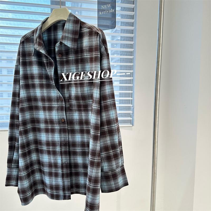 Womens  Tops | Plaid Hooded Button Up Shirt Clothing NAVY