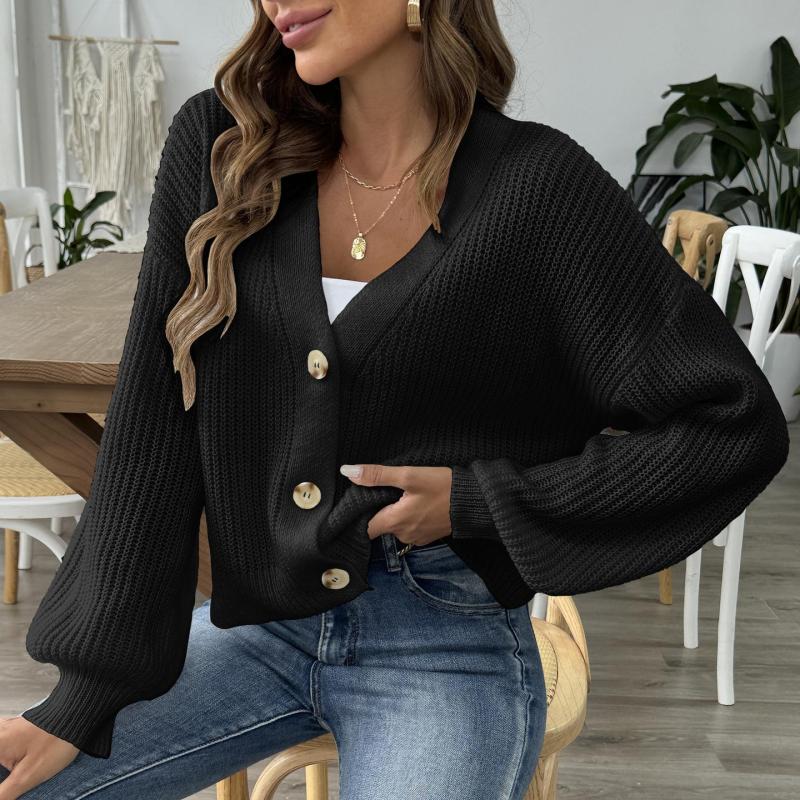 Womens  Tops | Sabrina Chunky Knit Cropped Cardigan Clothing Tops